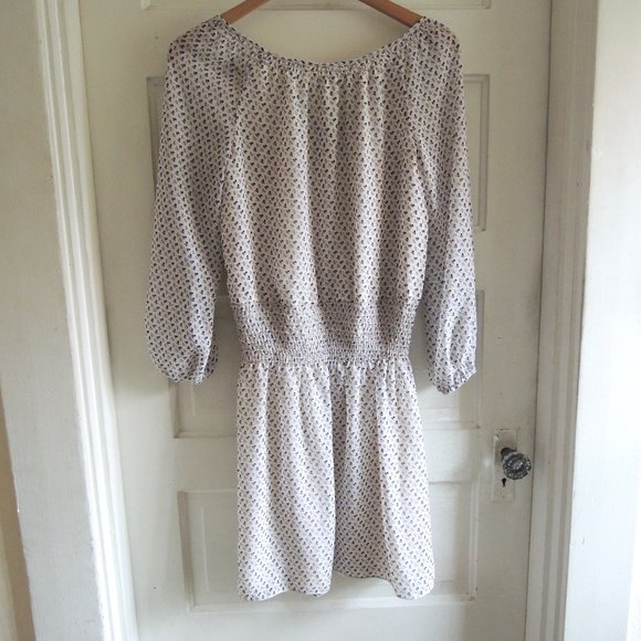 Max Studio Blue & White Dot Print Blouson Dress S - Picture 7 of 12